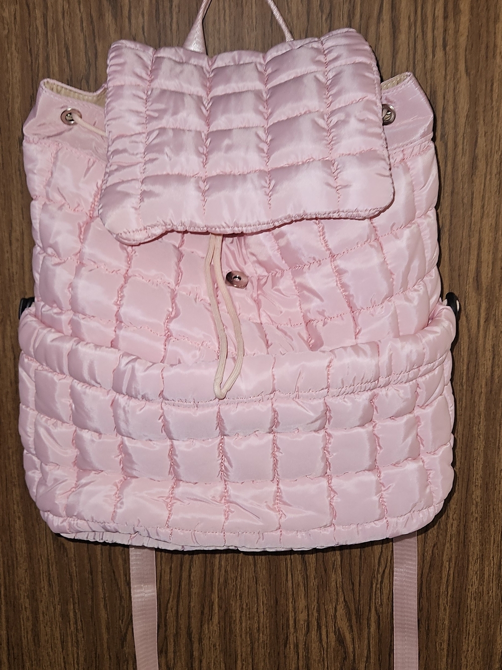Accessorize Pink Quilted Puffer Backpack